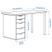 IKEA ANFALLARE / ALEX skrivebord med skuffemodul 140x65 cm bambus/sortbrun